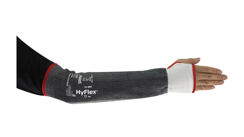 Manguito anticorte Nivel D ANSELL Hyflex 11-281 46 cm. ajuste pulgar, certificado alimentario.