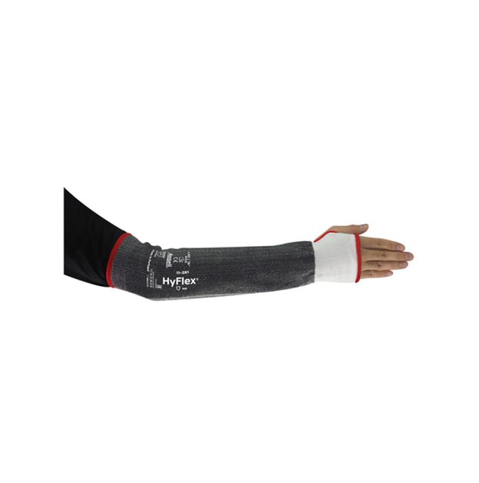 Manguito anticorte Nivel D ANSELL Hyflex 11-281 46 cm. ajuste pulgar, certificado alimentario.