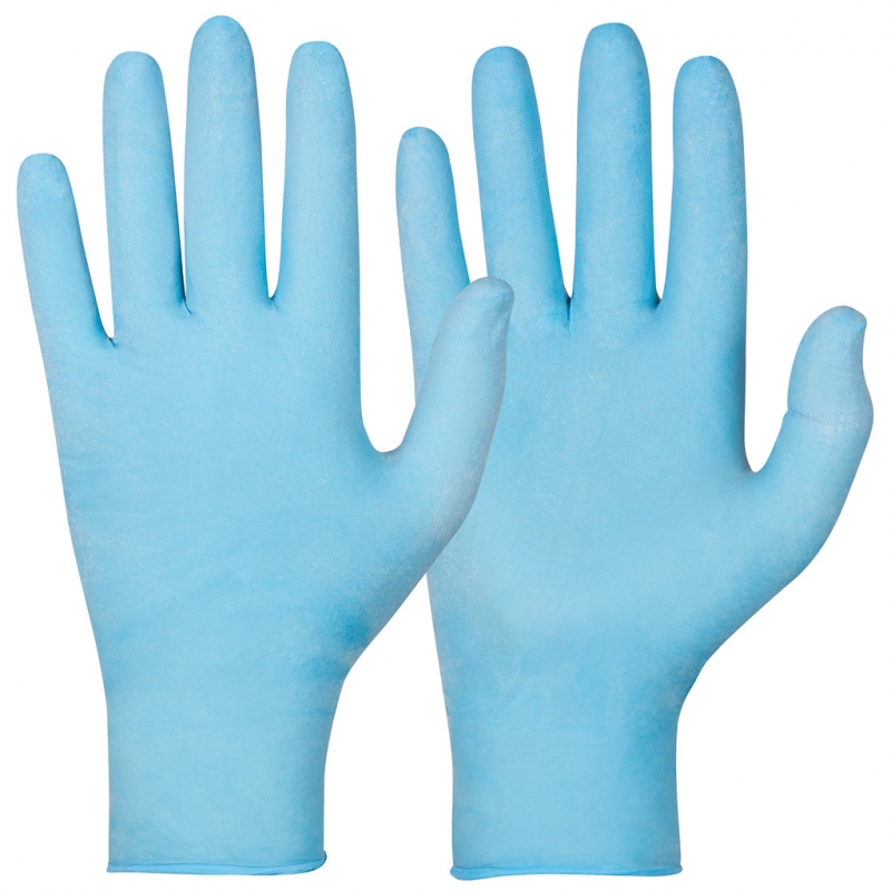 Guants de nitril d'un sol ús d'alta qualitat Granberg 114.770, excel·lent resistència química y mecànica, 0,12 mm. d'espessor, no empolvat