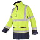 Parka multinorma alta visibilitat SIOEN Falcon, ignífuga, antiestàtica, arc elèctric, soldadura, molt lleugera, possibilitat d'acoblar folres per a fred