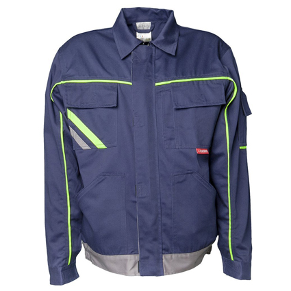 Cazadora Planam Visline detalles alta visibilidad y reflex, tejido resistente, triple costura, múltiples bolsillos, lavable a 60º C. color marino/am./zinc