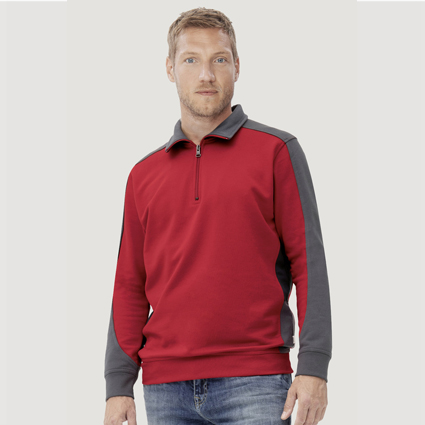 Dessuadora Hakro Performance 476, cremallera curta YKK, apte per a rentat industrial, teixit Mikrolinar