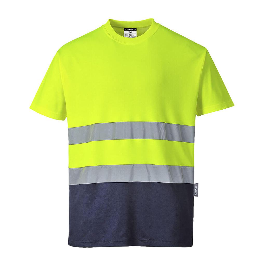 Camiseta bicolor Portwest S173 cotton confort de alta visibilidad 