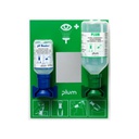 [4770] Estació rentaülls de paret PLUM amb ampolla 200 ml PhNeutral i 500 ml de solució de rentada ocular.