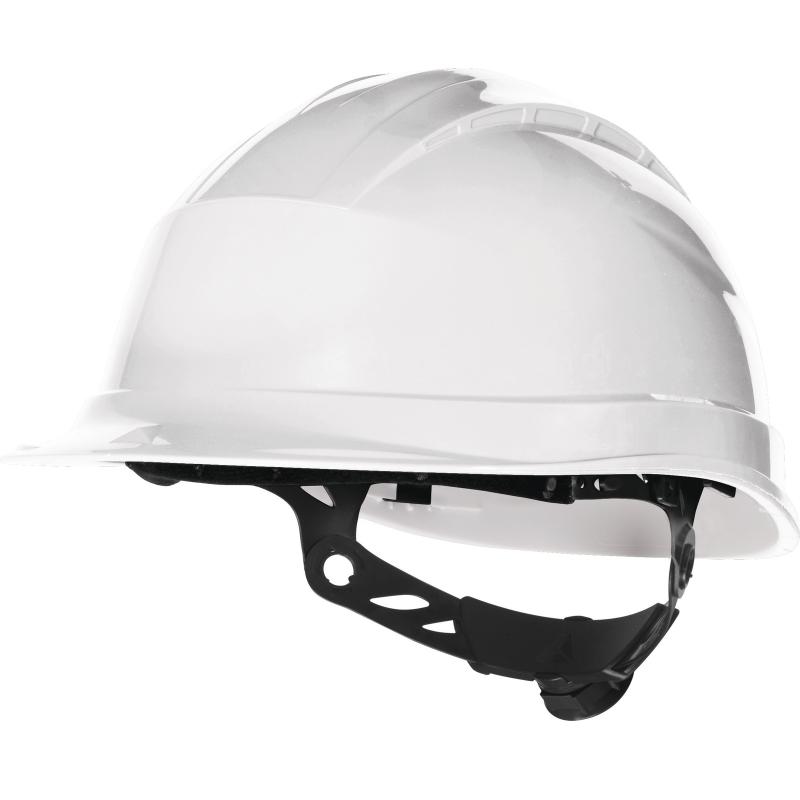 [QUARTZUP3.Blanco] Casco de obra Quartz Up III, ajustable por rotor, no ventilado para riesgo eléctrico, arnés de poliamida con banda antisudor