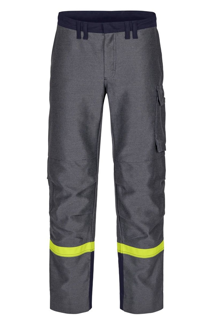 Pantalón ignífugo inherente para soldadura pesada Tranemo 552086 serie Outback Heavy Welding, con visibilidad aumentada, confeccionado en un tejido suave de larga vida útil y excelente protección contra la radiación UV de todos los tipos de soldadura, el calor radiante y salpicaduras metálicas, sin PFAs.