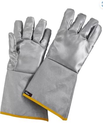 Guante anticalórico Coval Silitherm S2XKS-18XK de paraaramida con recubrimiento de silicona, 38 cm longitud, resistentes al calor de contacto de hasta 350 °C y al vapor de agua. Certificado alimentario