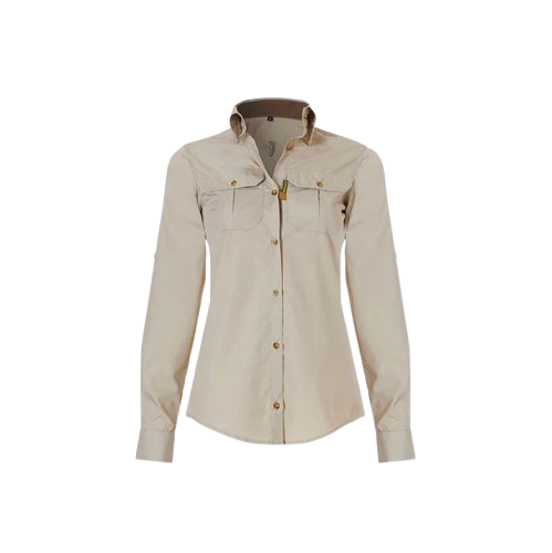 Camisa Rovince Desert disseny per a dona amb tractament repel·lent d'insectes permanent, fins a 100 rentades, NEN-8333 EN17487, UPF40+, 65% Polyester - 35% Cotton.