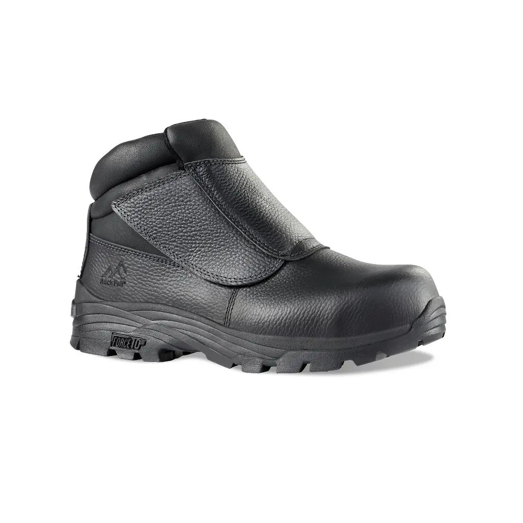 Bota para Soldadura RockFall Spark S3 protección extrema – Cuero Ignífugo y Suela HRO (Hasta 300 °C). Certificación para soldadura y riesgos térmicos EN ISO 20349-2:2017