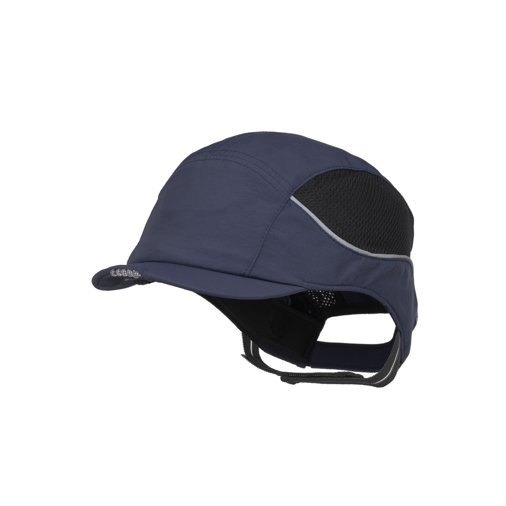 Gorra de seguridad Surflex AIRGOFLEX LED, con carcasa Scarap2, ventilaciones laterales, compatible con protección auditiva y luz integrada