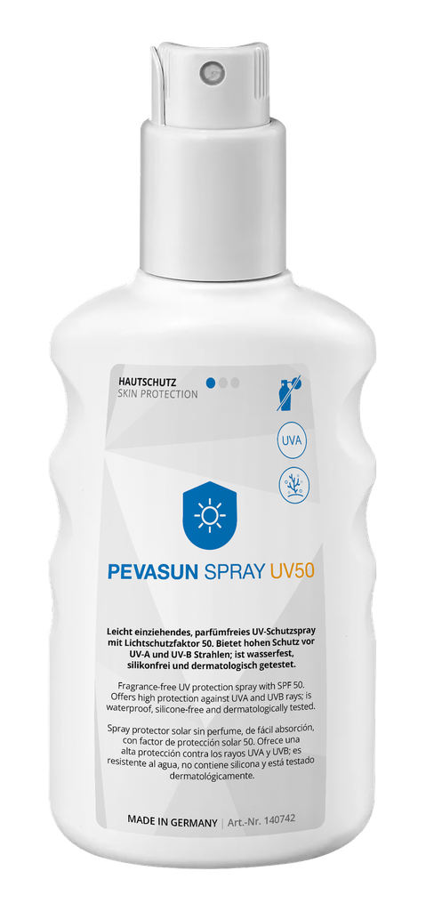 [140742] Protector solar factor 50 Pevasun spray, 200 ml. 