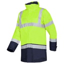 Parka Sioen Lightflash A.V. Siopor Ultra poliester con baño de pu, muy resistente, impermeable transpirable.