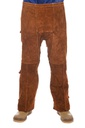 [44-7440] Cubrepantalón Weldas Lava Brown, piel serraje marrón de la máxima calidad.