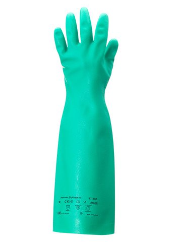 Guant llarg nitril sense flocar ANSELL Solvex 37-185, 455 mm.