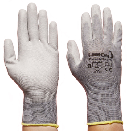 Guant nylon de bany de poliuretà gris LEBON Polysoft