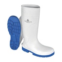 Bota de pvc blanca S4 rejilla interior que reduce la transpiración, puntera seguridad, suela resistente a grasas y abrasión.