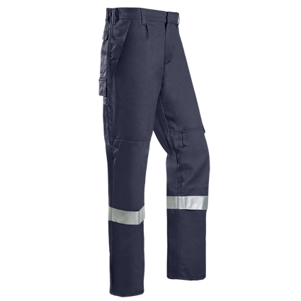 ​Pantalons ignífugs antiestàtics i arc elèctric SIOEN Corint, banda reflex i allotjament per a genolleres