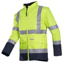 Bomber Sioen Oregon ignífuga antiestática, alta visibilidad, impermeable y transpirable, mangas desmontables.
