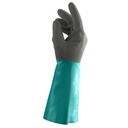 Guant Alphatec 58-535B de nitril verd amb palmell gris, Ansell Grip Technology™.